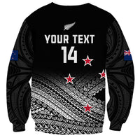 Personalised Aotearoa Football Sweatshirt Go New Zealand Maori Fern Pattern LT14 - Polynesian Pride