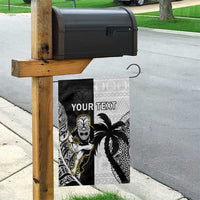 Custom Fiji And New Zealand Rugby Garden Flag Aotearoa Silver Fern Mix Fijian Tapa Pattern