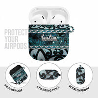Kia Ora New Zealand AirPods Case Aotearoa Proud Maori Paua Shell Silver Fern - Polynesian Pride