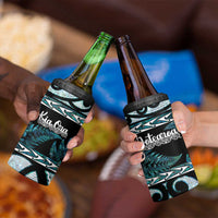 Kia Ora New Zealand 4 in 1 Can Cooler Tumbler Aotearoa Proud Maori Paua Shell Silver Fern - Polynesian Pride