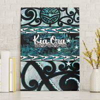 Kia Ora New Zealand Canvas Wall Art Aotearoa Proud Maori Paua Shell Silver Fern - Polynesian Pride
