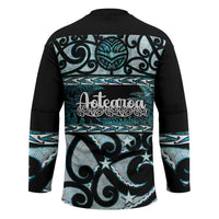 Kia Ora New Zealand Hockey Jersey Aotearoa Proud Maori Paua Shell Silver Fern - Polynesian Pride