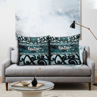 Kia Ora New Zealand Pillow Cover Aotearoa Proud Maori Paua Shell Silver Fern - Polynesian Pride