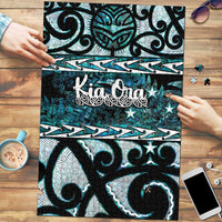 Kia Ora New Zealand Puzzle Aotearoa Proud Maori Paua Shell Silver Fern - Polynesian Pride