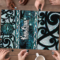 Kia Ora New Zealand Puzzle Aotearoa Proud Maori Paua Shell Silver Fern - Polynesian Pride