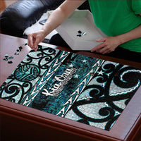 Kia Ora New Zealand Puzzle Aotearoa Proud Maori Paua Shell Silver Fern - Polynesian Pride