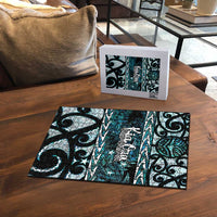 Kia Ora New Zealand Puzzle Aotearoa Proud Maori Paua Shell Silver Fern - Polynesian Pride