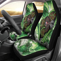 Piwakawaka New Zealand Christmas In July Car Seat Cover NZ Aroha Koru Fern Marble Vibes