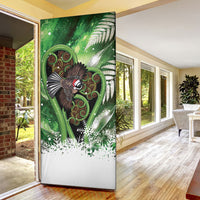Piwakawaka New Zealand Christmas In July Door Cover NZ Aroha Koru Fern Marble Vibes