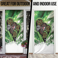Piwakawaka New Zealand Christmas In July Door Cover NZ Aroha Koru Fern Marble Vibes