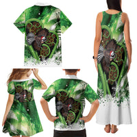 Piwakawaka New Zealand Christmas In July Family Matching Tank Maxi Dress and Hawaiian Shirt NZ Aroha Koru Fern Marble Vibes