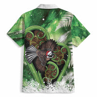 Piwakawaka New Zealand Christmas In July Hawaiian Shirt NZ Aroha Koru Fern Marble Vibes LT14 - Polynesian Pride