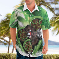 Piwakawaka New Zealand Christmas In July Hawaiian Shirt NZ Aroha Koru Fern Marble Vibes LT14 - Polynesian Pride