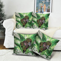 Piwakawaka New Zealand Christmas In July Pillow Cover NZ Aroha Koru Fern Marble Vibes