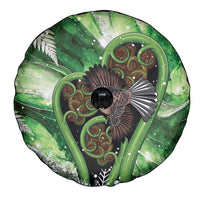 Piwakawaka New Zealand Christmas In July Spare Tire Cover NZ Aroha Koru Fern Marble Vibes