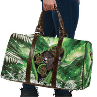 Piwakawaka New Zealand Christmas In July Travel Bag NZ Aroha Koru Fern Marble Vibes