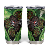 Piwakawaka New Zealand Christmas In July Tumbler Cup NZ Aroha Koru Fern Marble Vibes