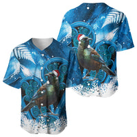 Tui Bird New Zealand Christmas In July Baseball Jersey NZ Aroha Koru Fern Marble Vibes