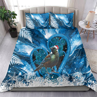 Tui Bird New Zealand Christmas In July Bedding Set NZ Aroha Koru Fern Marble Vibes
