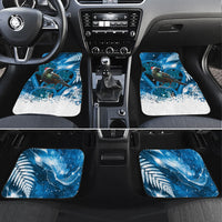 Tui Bird New Zealand Christmas In July Car Mats NZ Aroha Koru Fern Marble Vibes