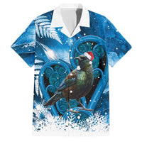 Tui Bird New Zealand Christmas In July Family Matching Mermaid Dress and Hawaiian Shirt NZ Aroha Koru Fern Marble Vibes