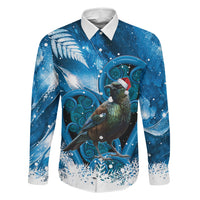 Tui Bird New Zealand Christmas In July Family Matching Summer Maxi Dress and Hawaiian Shirt NZ Aroha Koru Fern Marble Vibes
