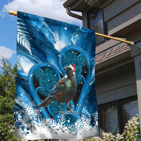 Tui Bird New Zealand Christmas In July Garden Flag NZ Aroha Koru Fern Marble Vibes