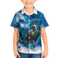 Tui Bird New Zealand Christmas In July Hawaiian Shirt NZ Aroha Koru Fern Marble Vibes LT14 - Polynesian Pride
