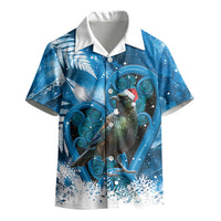 Tui Bird New Zealand Christmas In July Kid Hawaiian Shirt NZ Aroha Koru Fern Marble Vibes LT14 - Polynesian Pride