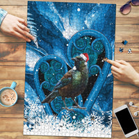 Tui Bird New Zealand Christmas In July Puzzle NZ Aroha Koru Fern Marble Vibes