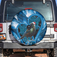 Tui Bird New Zealand Christmas In July Spare Tire Cover NZ Aroha Koru Fern Marble Vibes