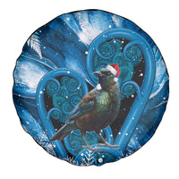 Tui Bird New Zealand Christmas In July Spare Tire Cover NZ Aroha Koru Fern Marble Vibes