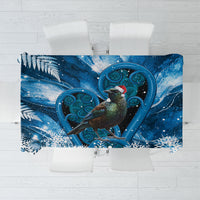 Tui Bird New Zealand Christmas In July Tablecloth NZ Aroha Koru Fern Marble Vibes