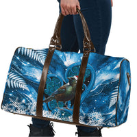 Tui Bird New Zealand Christmas In July Travel Bag NZ Aroha Koru Fern Marble Vibes