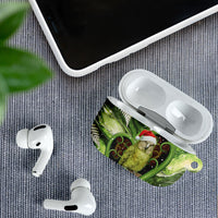 Kakapo New Zealand Christmas In July AirPods Case NZ Aroha Koru Fern Marble Vibes