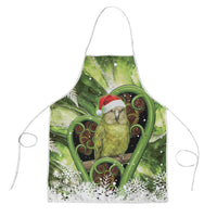 Kakapo New Zealand Christmas In July Apron NZ Aroha Koru Fern Marble Vibes