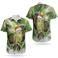 Kakapo New Zealand Christmas In July Couples Matching Summer Maxi Dress and Hawaiian Shirt NZ Aroha Koru Fern Marble Vibes LT14 - Polynesian Pride