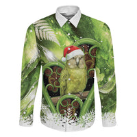 Kakapo New Zealand Christmas In July Family Matching Tank Maxi Dress and Hawaiian Shirt NZ Aroha Koru Fern Marble Vibes
