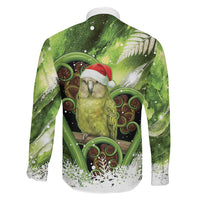 Kakapo New Zealand Christmas In July Family Matching Tank Maxi Dress and Hawaiian Shirt NZ Aroha Koru Fern Marble Vibes