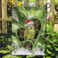 Kakapo New Zealand Christmas In July Garden Flag NZ Aroha Koru Fern Marble Vibes