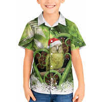 Kakapo New Zealand Christmas In July Hawaiian Shirt NZ Aroha Koru Fern Marble Vibes LT14 - Polynesian Pride