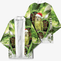 Kakapo New Zealand Christmas In July Kimono NZ Aroha Koru Fern Marble Vibes