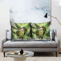 Kakapo New Zealand Christmas In July Pillow Cover NZ Aroha Koru Fern Marble Vibes