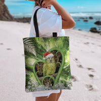 Kakapo New Zealand Christmas In July Tote Bag NZ Aroha Koru Fern Marble Vibes