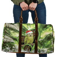 Kakapo New Zealand Christmas In July Travel Bag NZ Aroha Koru Fern Marble Vibes