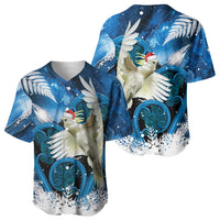 Sulphur-crested Cockatoo New Zealand Christmas In July Baseball Jersey NZ Aroha Koru Fern Marble Vibes