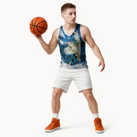 Sulphur-crested Cockatoo New Zealand Christmas In July Basketball Jersey NZ Aroha Koru Fern Marble Vibes