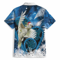 Sulphur-crested Cockatoo New Zealand Christmas In July Hawaiian Shirt NZ Aroha Koru Fern Marble Vibes LT14 - Polynesian Pride