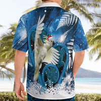 Sulphur-crested Cockatoo New Zealand Christmas In July Hawaiian Shirt NZ Aroha Koru Fern Marble Vibes LT14 - Polynesian Pride
