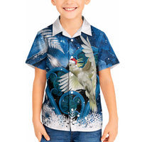 Sulphur-crested Cockatoo New Zealand Christmas In July Hawaiian Shirt NZ Aroha Koru Fern Marble Vibes LT14 - Polynesian Pride